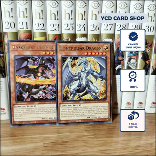 Thẻ bài Yugioh chính hãng set Light và Dark Dragon – Rare