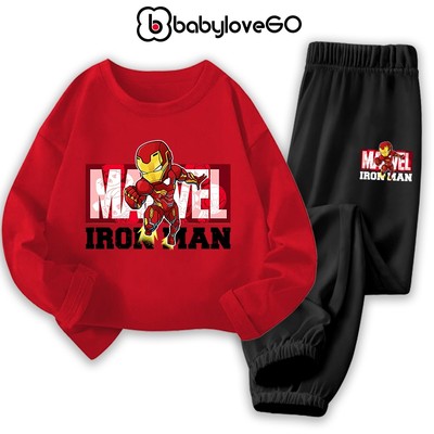 Bộ thu đông dài tay cho bé trai BabyloveGO 2026 quần áo cho bé chất thun cotton BDMV15