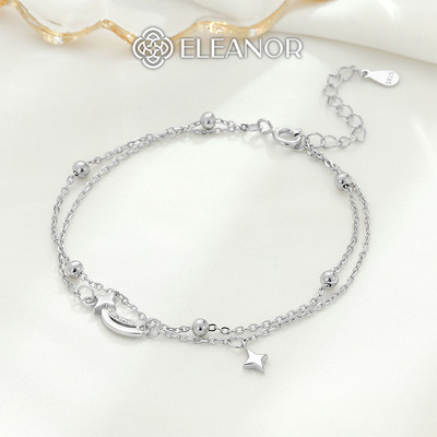 Vòng tay nữ bạc 925 Eleanor Accessories hình ngôi sao phụ kiện trang sức lắc tay layer 7117