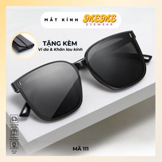  Mắt kính râm kính mát nam nữ thời trang cao cấp chống bụi ánh sáng xanh tia UV gọng to tròn Mắt Kính MEME 111 
