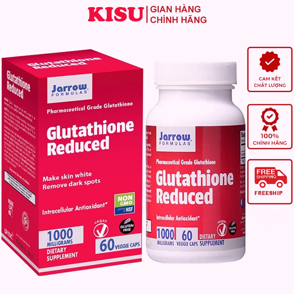 Viên Uống Trắng Da Glutathione Hết Nám Tàn Nhang Sau 1 Tháng - Viên Uống Glutathione Reduced 1000mg Nhập Khẩu Mỹ