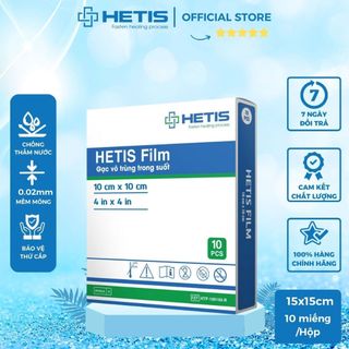 Miếng gạc HETIS Film dán cố định vết thương, gạc vô trùng trong suốt chống thấm nước bảo vệ vết thương khi tắm HTF