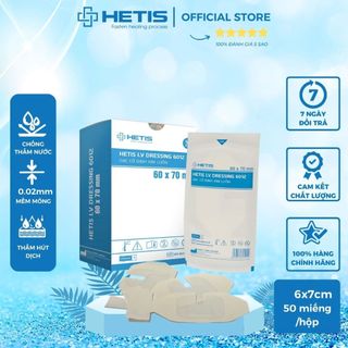 Gạc cố định kim luồn 6012 HETIS I.V Dressing (Hộp 50 Miếng)