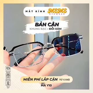  Mắt kính đổi màu có độ thời trang cao cấp chống bụi tia UV ánh sáng xanh gọng chữ nhật kính râm Mắt Kính MEME Y10 CẬN 