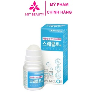 Lăn khử mùi Kwangdong Sweatclor 30ml Hàn Quốc Mit Beauty ngăn ngừa mùi mồ hôi nách suốt cả ngày