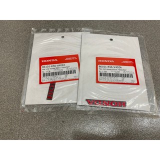 Tem chử Honda đuôi dè Winner Đỏ ( 60mm ) ( miếng ) 86101K56V40ZA