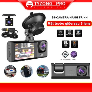 Camera hành trình ô TYZONG PRO S1 tô New Taxi hỗ trợ kết nối 3 mắt ghi hình tốc độ cao full HD 1080p hồng ngoại siêu nét