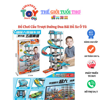 Đồ Chơi Cầu Trượt Đường Đua Bãi Đỗ Xe Ô Tô Cao Cấp Cho Bé VINATOYS, Đồ Chơ Mô hình