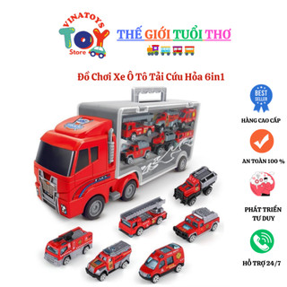 Đồ Chơi Xe Ô Tô Tải 6in1 VINATOYS Có Đầy Đủ Mẫu Mã (Cảnh Sát, Cứu Hỏa, Kỹ Thuật, Quân Sự)