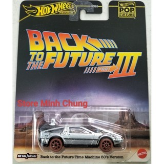 Store Minh Chung xe mô hình đồ chơi Hot wheels premium Pop culture Back to the future time machine 50's version