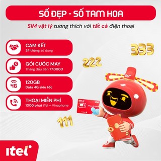 Sim itel tam hoa - số đẹp - phát tài phát lộc - cam kết 24 tháng sử dụng