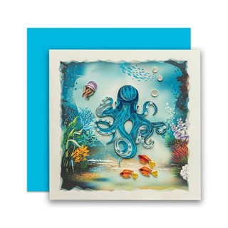 Thiệp Handmade, Thiệp Giấy Xoắn (Quilling Cards) - Thiệp Sinh Nhật, Tình Yêu, Chúc Mừng - SEA 15x15cm