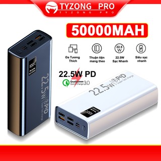 Sạc dự phòng power bank pd22.5w tyzong pro k7 10000mah 30000mah 50000mah pin dự phòng màn hình led tích hợp tích hợp