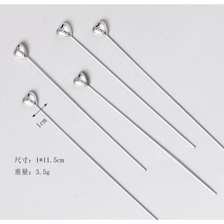 Set trái tim sắt màu vàng và bạc (combo 5 set)