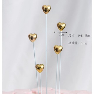 Set trái tim sắt màu vàng và bạc (combo 5 set)