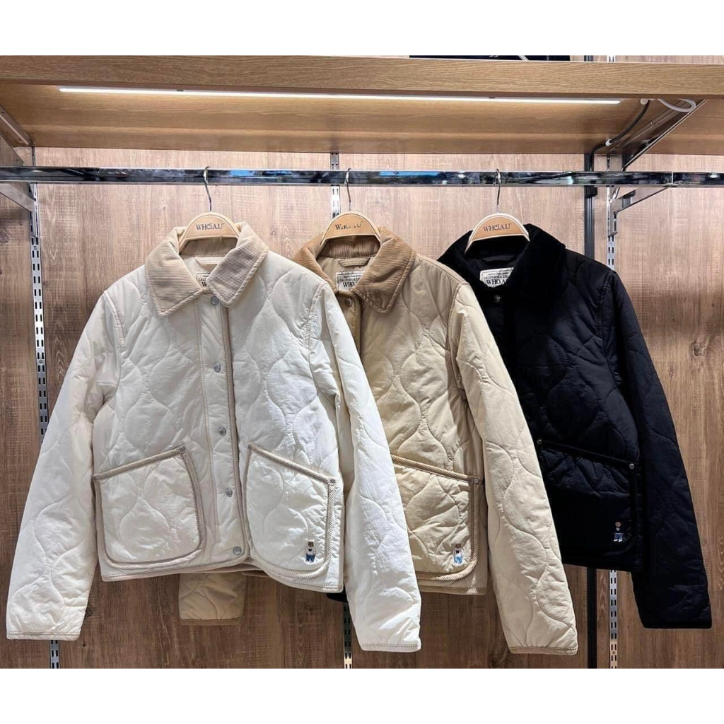 (AUTHENTIC 100%) Áo phao nữ trần trám WHOAU