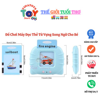 Đồ Chơi Máy Đọc Thẻ Từ Vựng Song Ngữ Cho Bé VINATOYS, Máy Đọc Thẻ Flashcard 112 Thẻ Âm Thanh To Sắc Nét Sử Dụng Sạc USB
