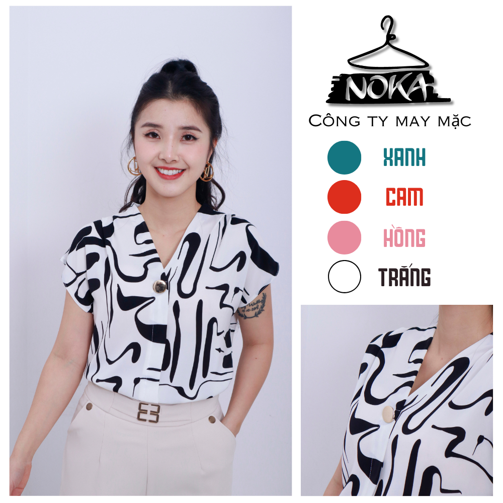 Á́o sơ mi lụa mango tay hến M85 NOKA