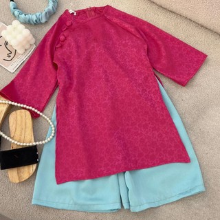 Áo dài gấm bé gái