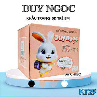 Khẩu Trang Trẻ Em 5D Duy Ngọc Combo 100 chiếc cao cấp dành cho bé dưới 10 tuổi