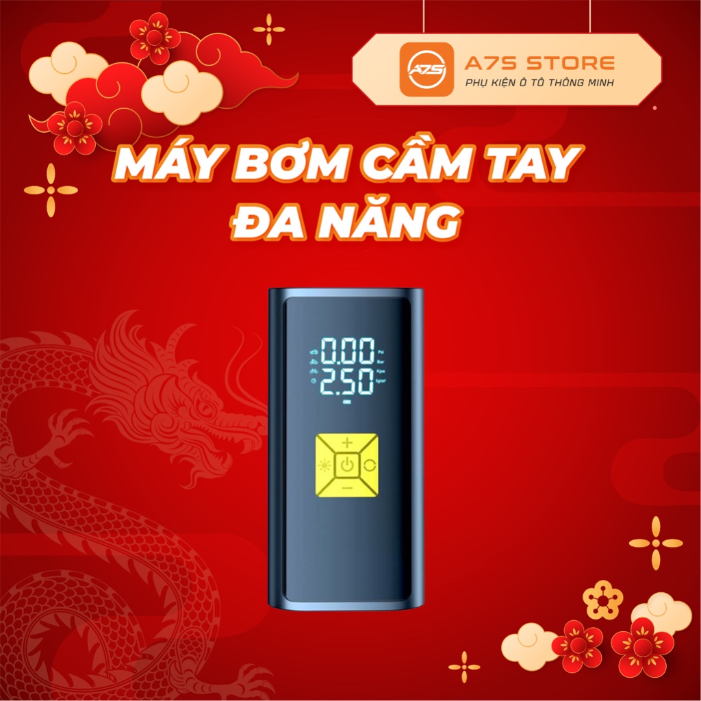 Bơm Lốp mini  Xe Thông Minh Đa Năng Màn Hình Kỹ Thuật Số