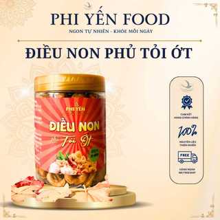Hạt điều bình phước - hạt điều non phủ tỏi ớt thơm ngon đậm đà vị tỏi ớt hũ 180gram