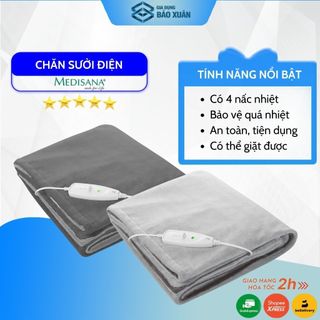 Chăn điện Medisana Chăn sưởi ấm giữ nhiệt chăm sóc sức khỏe - Nhập Đức chính hãng