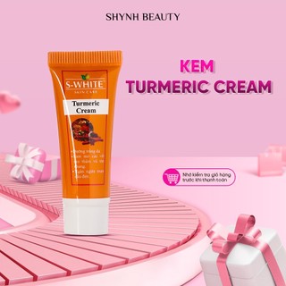 Kem S-White Turmeric Cream Giảm Mụn Dưỡng Trắng Mịn Da toàn thân 10g