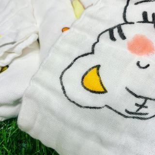 Set 5 khăn mặt sợi tre cho bé Oganic