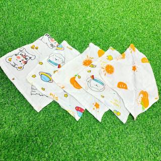 Set 5 khăn mặt sợi tre cho bé Oganic