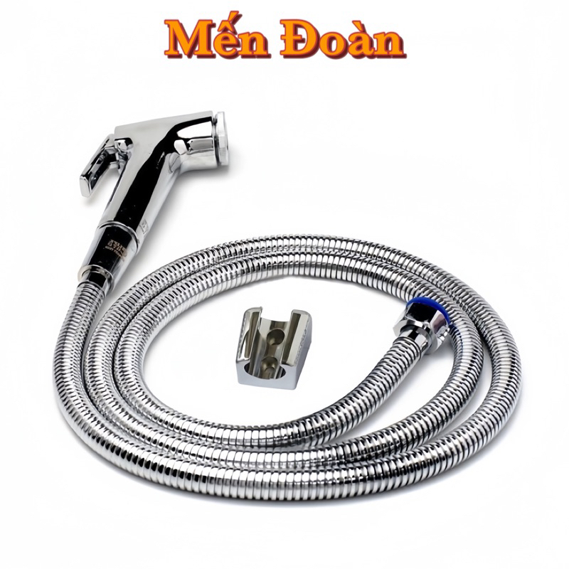 Vòi xịt vệ sinh kèm dây inox và đế cài