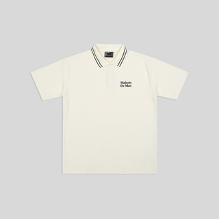 Áo STRIPES COLLAR POLO / Cream