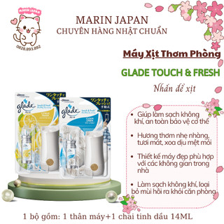 Máy Xịt Thơm Phòng Glade Touch & Fresh Nhật Bản + 1 Lõi Thay Thế 14ml