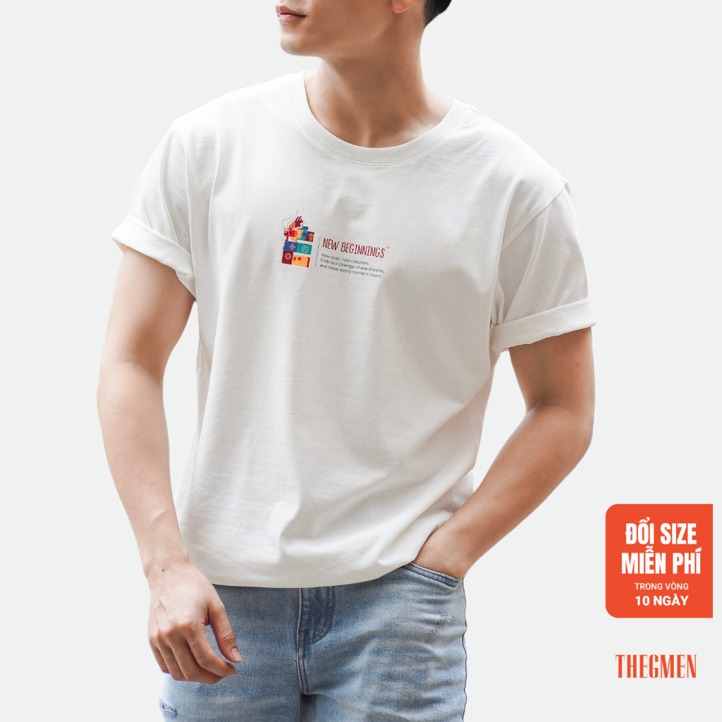 Áo thun basic form dáng vừa vặn in hình rồng DRAGON TEE - THE GMEN ELEGANT EST 2017