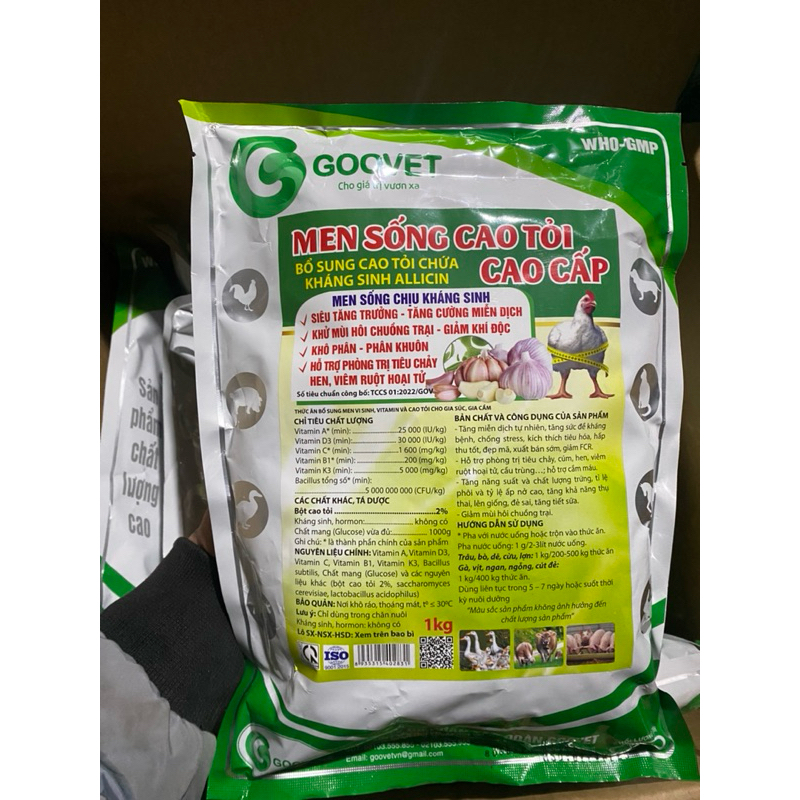 Men sống cao tỏi cao cấp 1kg-200g