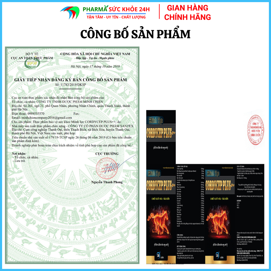 Mãnh lực Cordycep Plus tăng cường sinh lý nam, bổ thận tráng dương