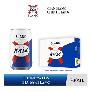 [T1/2025] Bia Blanc 1664 Pháp 330ml thùng 24lon (Trái cây nhập khẩu Q3)