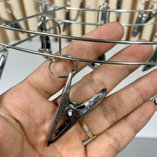 Móc kẹp tròn inox phơi đồ cho bé (20 kẹp)