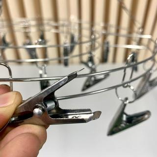 Móc kẹp tròn inox phơi đồ cho bé (20 kẹp)
