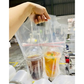 1kg túi chữ T, túi 1ly, túi 2ly, đựng cốc cà phê, trà sữa tiện lợi