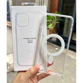 Ốp iphone trong, có hỗ trợ sạc từ tính, chống sốc chống va đập dành cho các dòng ip7plus đến 15promax