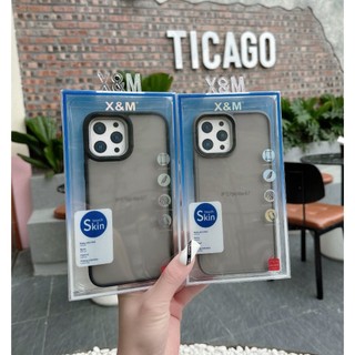 Ốp lưng iphone X&M  SKIN TOUCH Lưng Nhám Chống Bẩn, Viền Cao Su Dẻo Siêu Bền dành cho các dòng từ ip11 đến 15promax