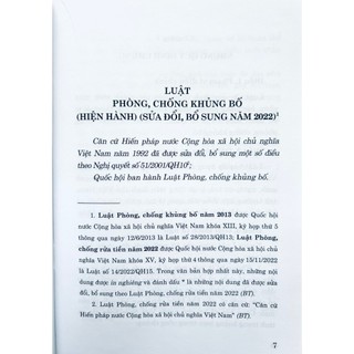 Sách - Luật Phòng, Chống Khủng Bố (Hiện Hành) (Sửa Đổi, Bổ Sung Năm 2022)