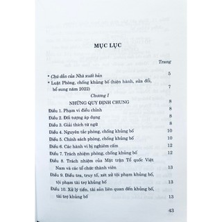 Sách - Luật Phòng, Chống Khủng Bố (Hiện Hành) (Sửa Đổi, Bổ Sung Năm 2022)