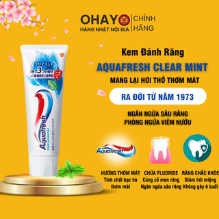 Kem Đánh Răng Aquafresh Nhật Bản Màu Xanh Dương Hương Bạc Hà Mẫu Mới- Ohayo Shop Japan