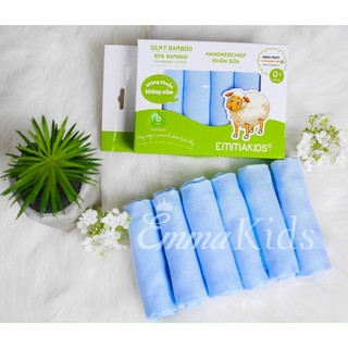 Khăn sữa sợi tre cao cấp emma kids kt 30 x 30cm hộp 6 chiếc mềm mịn