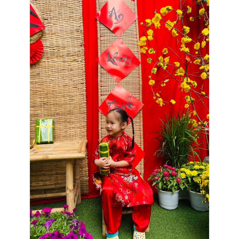ÁO DÀI TẾT BÉ GÁI - ÁO DÀI CÔ BA SÀI GÒN