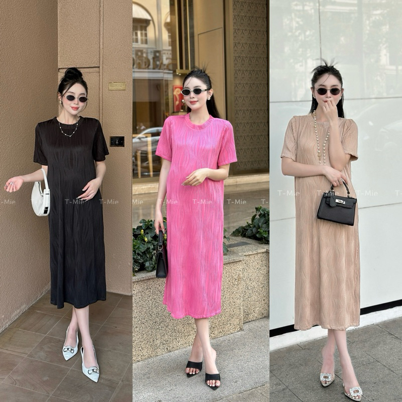 T-Mie | Đầm Bầu Maxi Thiết Kế Form Suôn Cao Cấp Siêu Sang Chảnh Công Sở Đi Tiệc Đẹp ,MD4540