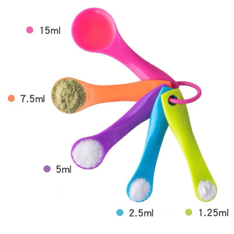 Bộ 5 Thìa Muỗng Đong Định Lượng Gia Vị Nhà Bếp Tiện Dụng