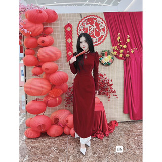 sét áo dài nhung cao cấp